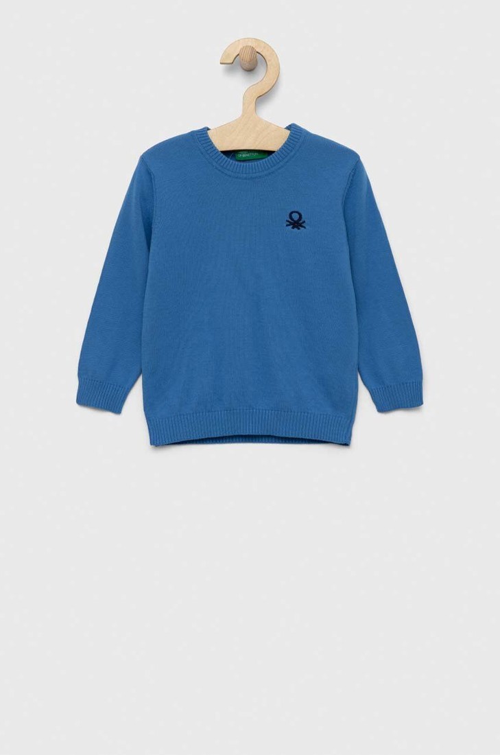 Detský bavlnený sveter United Colors of Benetton tenký