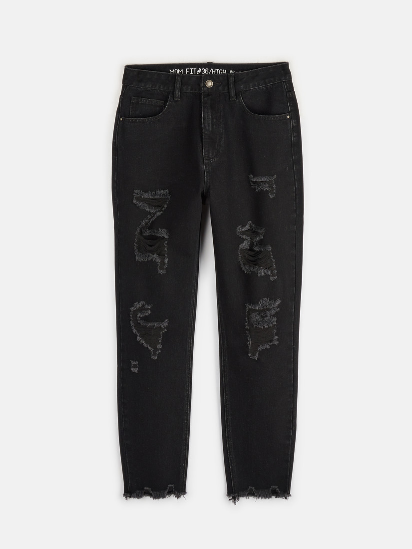 GATE Džínsy mom fit s dierami
