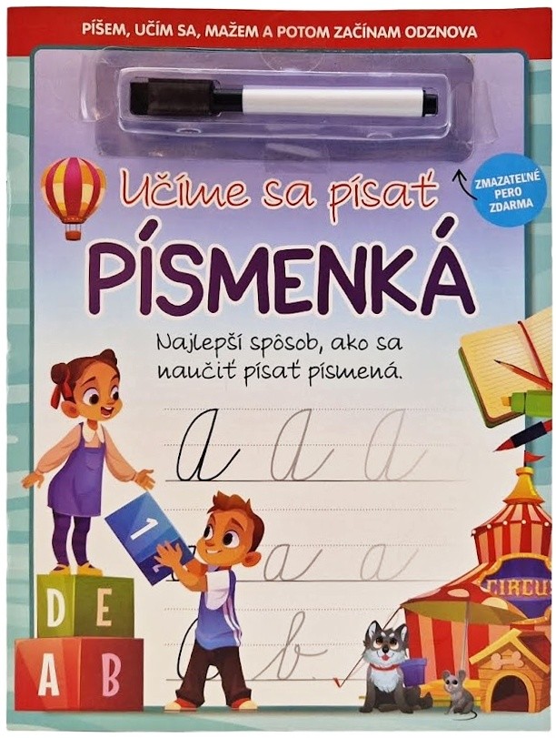 Učíme sa písať písmenká + zmazateľné pero