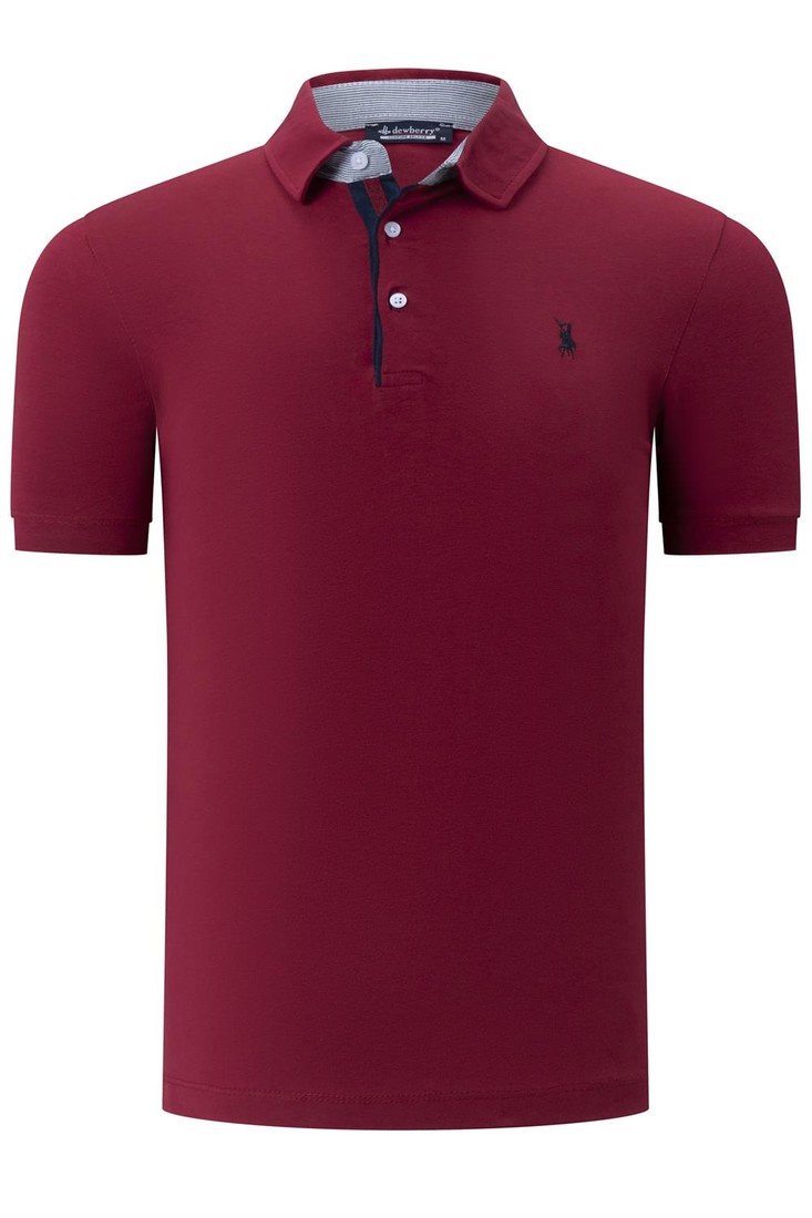 T8582 DEWBERRY MENS T-SHIRT-PLAIN BURGUNDY