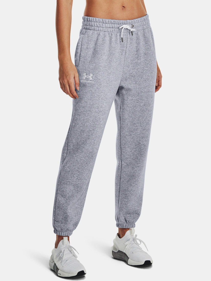 Under Armour Sweatpants Essential Fleece Joggers-GRY - Women
