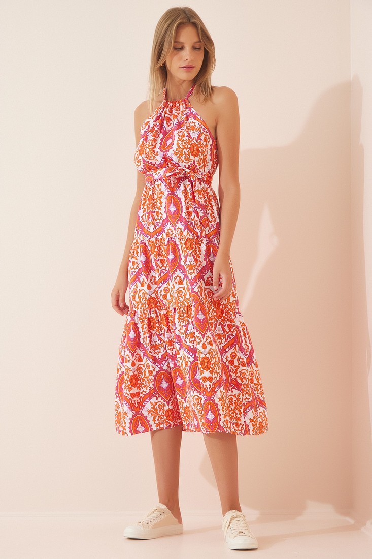 Happiness İstanbul Dress - Orange - A-line