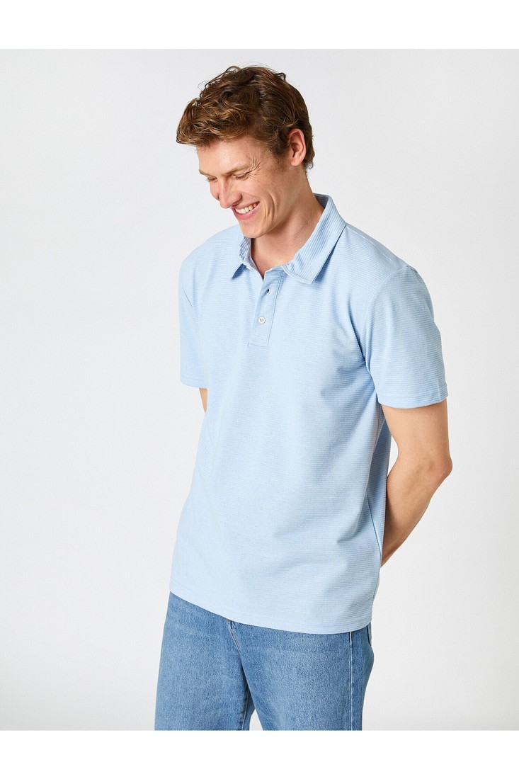 Koton Polo T-shirt - Blue - Regular fit