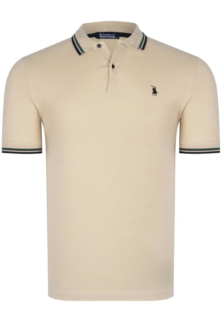 SIX SET T8594 DEWBERRY MENS T-SHIRT-BLACK-WHITE-NAVY-LIGHT BLUE-DARK BLUE-BEIGE