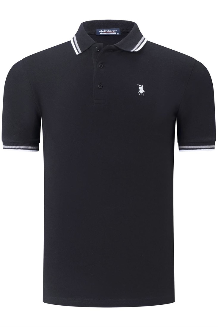 QUAD SET T8594 DEWBERRY MENS T-SHIRT-BLACK-WHITE-NAVY-BLUE-BEIGE