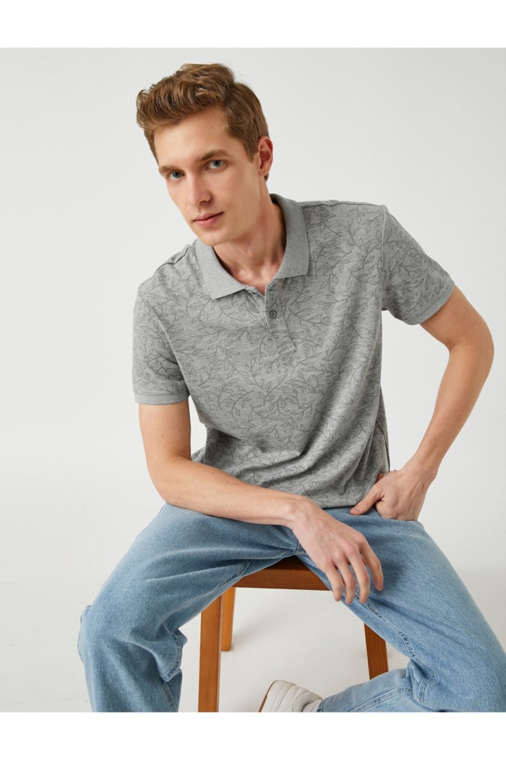 Koton Polo T-shirt - Gray - Regular fit