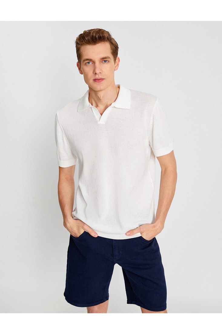 Koton Polo T-shirt - Ecru - Regular fit