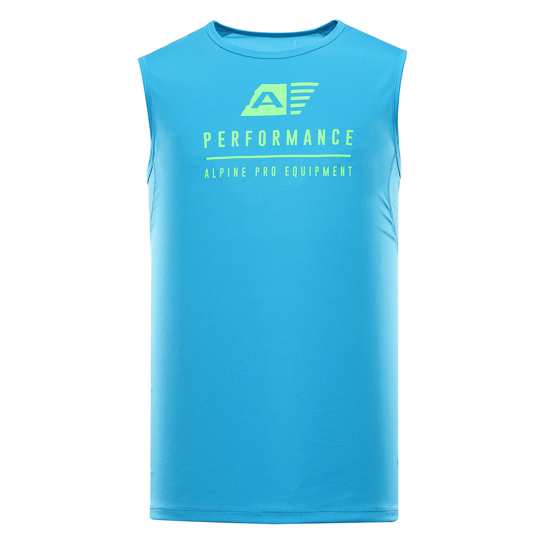 Man quick-drying tank top ALPINE PRO MIXED neon atomic blue