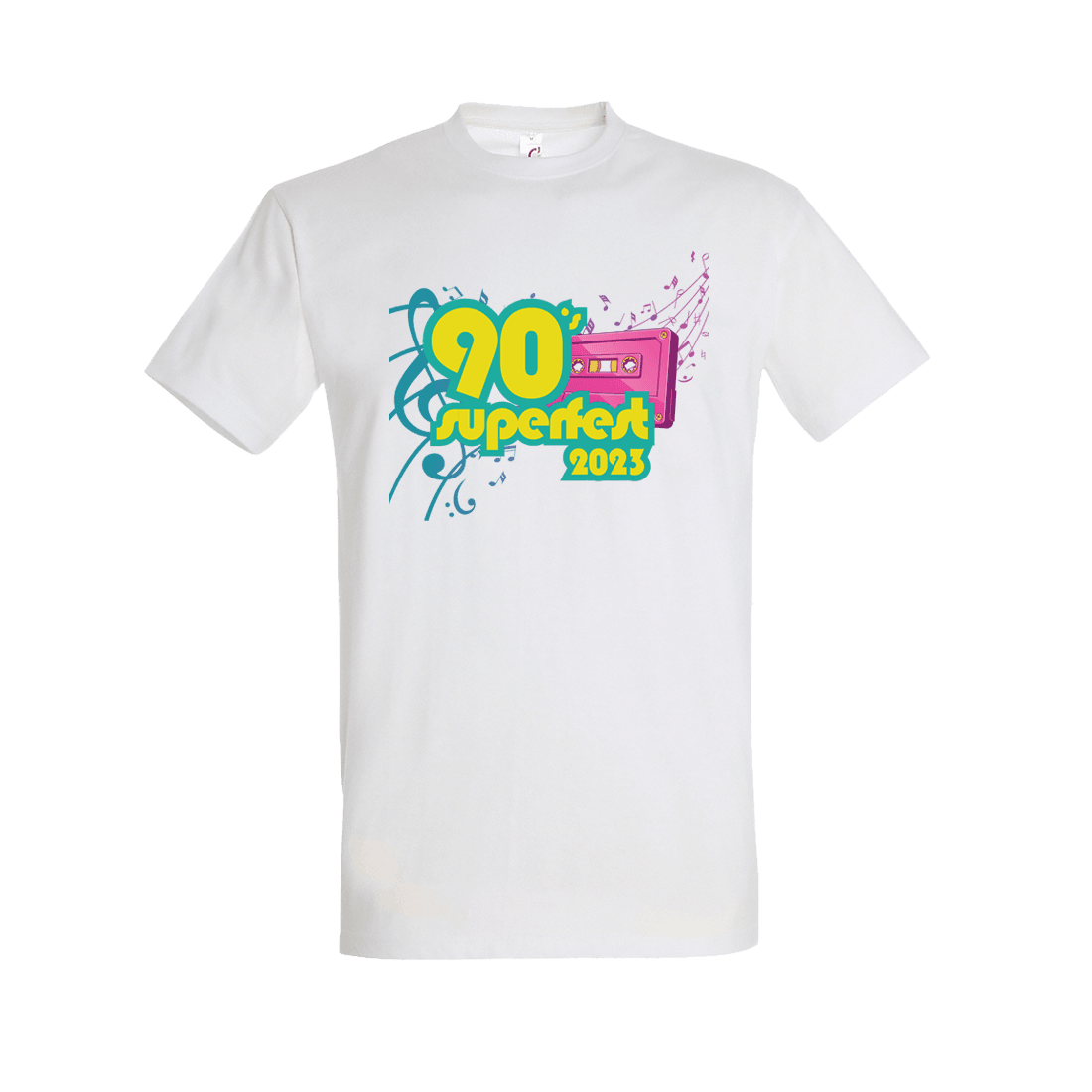 90' Super Fest tričko 90' SUPER FEST Biela S