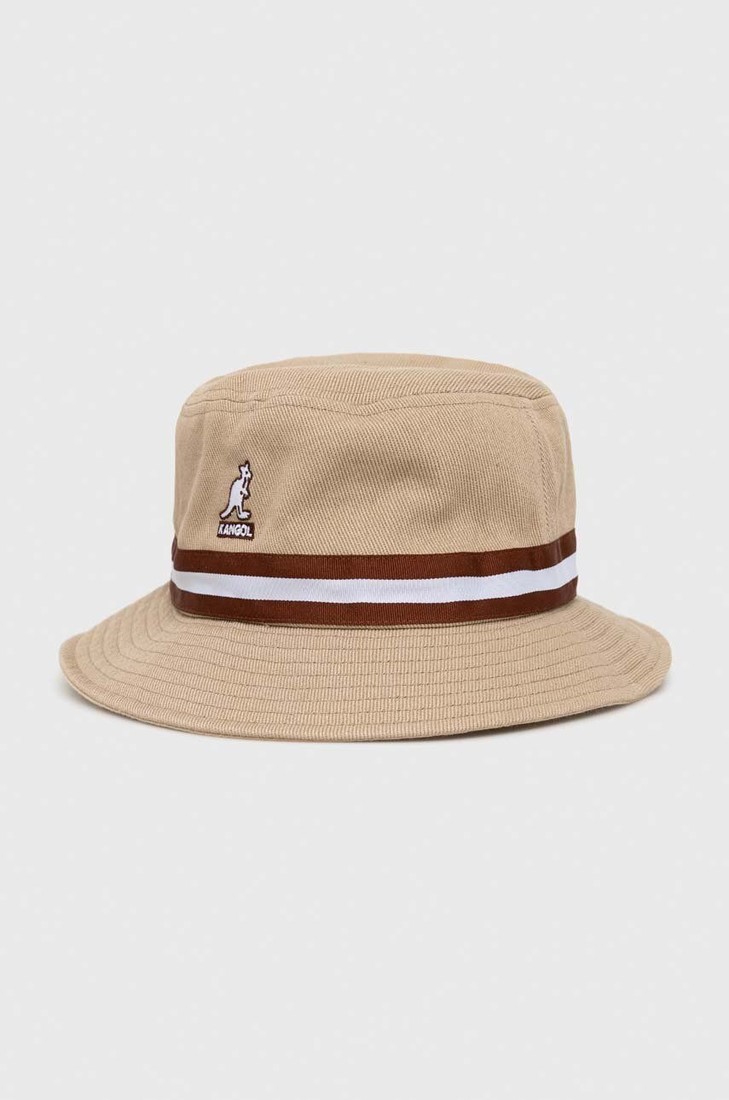 Bavlnený klobúk Kangol béžová farba, bavlnený