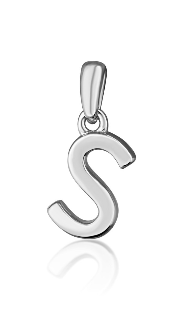 JVD Minimalistický strieborný prívesok písmeno 