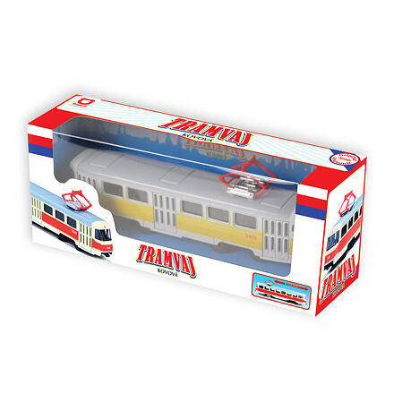 Rappa Kovová električka žltá 16 cm