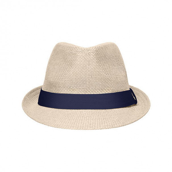 Klobúk slamený Myrtle Beach Street Style - béžový-navy, S/M