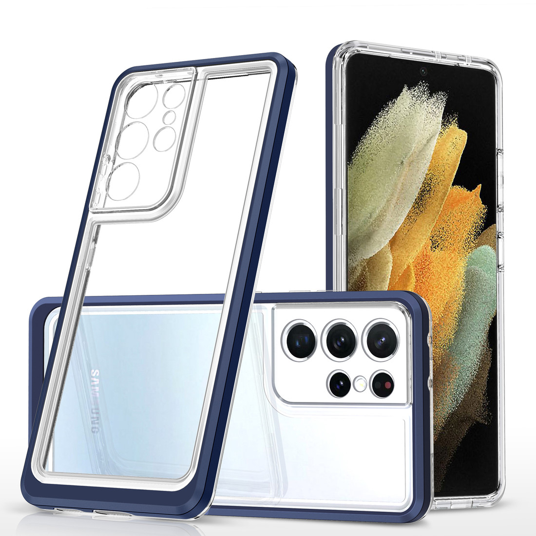 IZMAEL Samsung Galaxy S23 Ultra Hybridné puzdro 3 v 1  KP24561 modrá