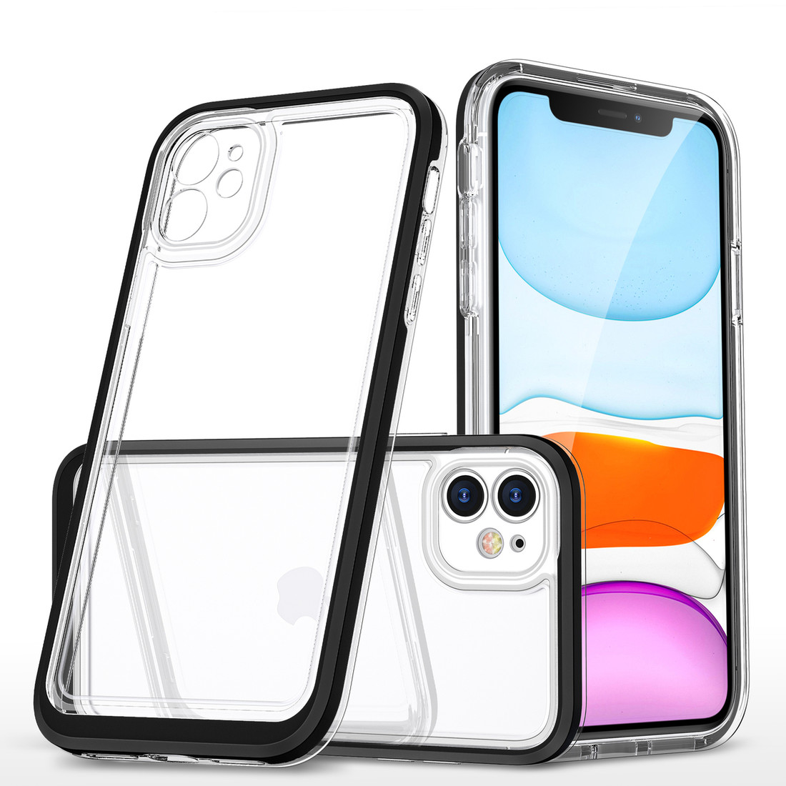 IZMAEL Apple iPhone 11 Hybridné puzdro 3 v 1  KP24569 čierna