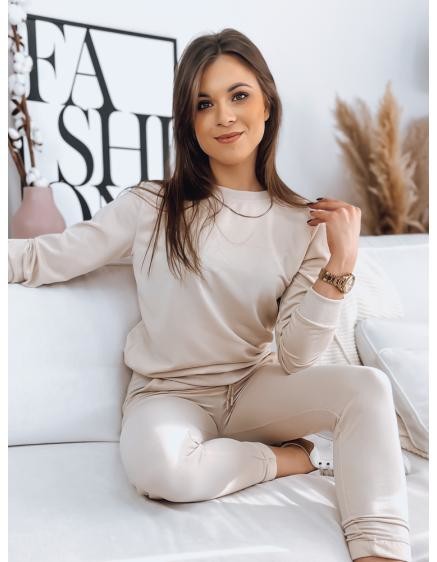 Dámska tepláková súprava MILIAN svetlo béžová