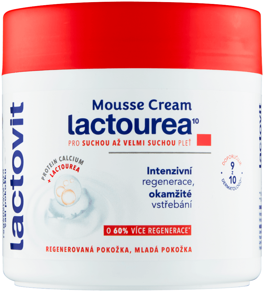 Lactovit Lactourea mousse cream telový regeneračný krém 400 ml