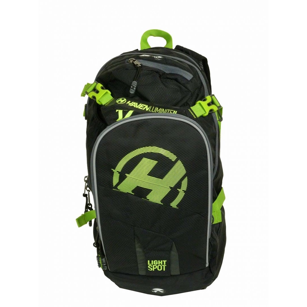 Hydratačný batoh Haven Luminite II 18l - čierny-zelený, batoh s rezervoárom 2l