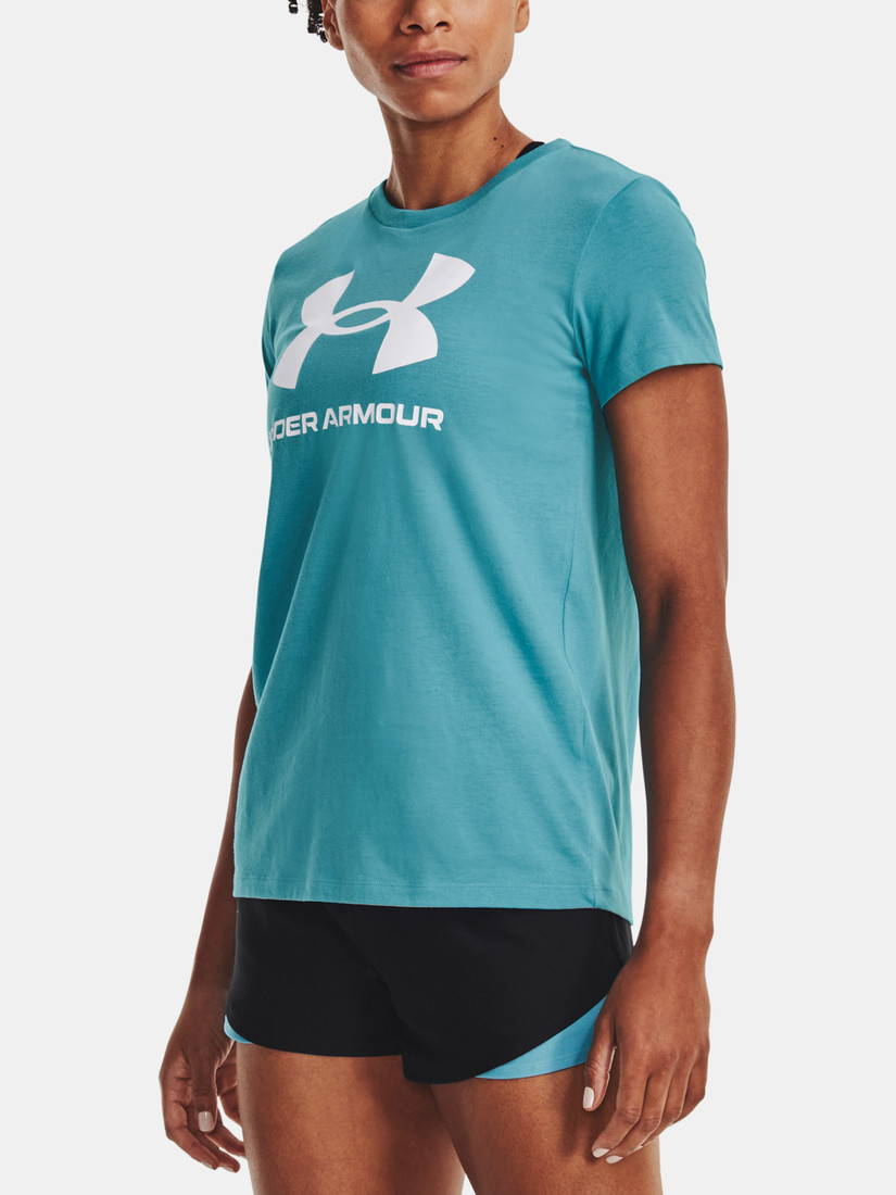 Under Armour T-Shirt UA SPORTSTYLE LOGO SS-BLU - Women
