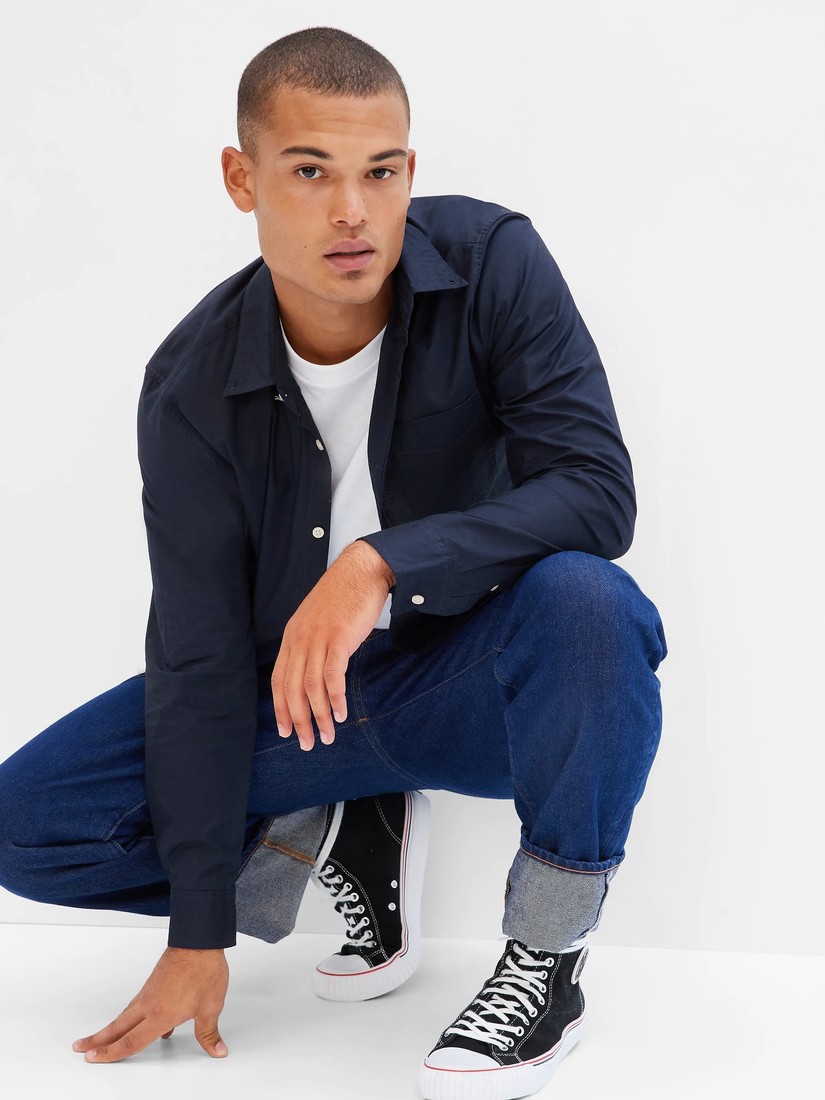 GAP Shirt slim poplin stretch - Men