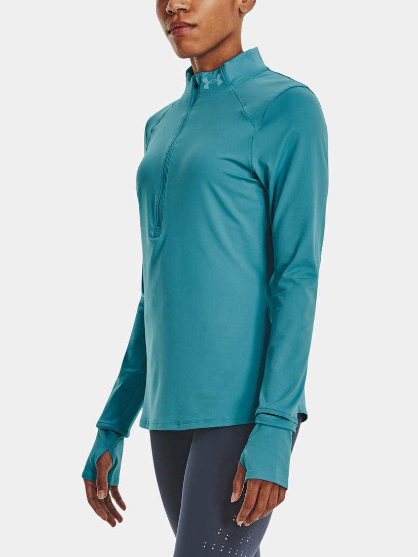 Under Armour T-Shirt UA Qualifier Run 2.0 1/2 Zip-BLU - Women
