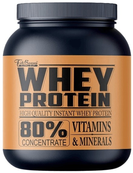 Fitboom whey protein 80 % 2250 g - čokoláda