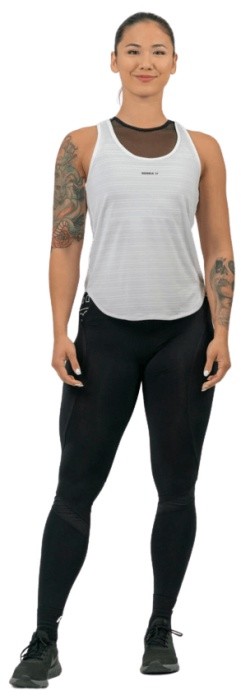Nebbia fit activewear tielko “airy” s reflexným logom 439 biela