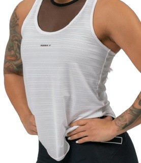 Nebbia fit activewear tielko “airy” s reflexným logom 439 biela xs