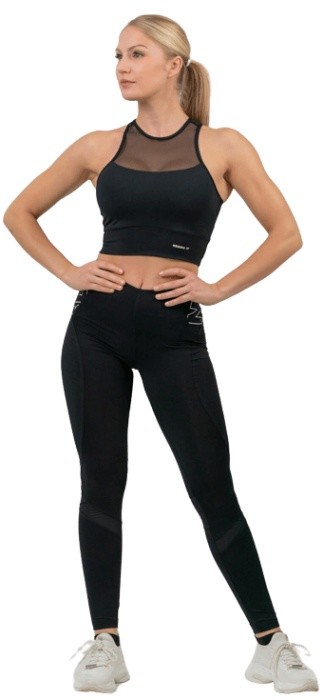 Nebbia fit activewear legíny s vysokým pásom 443 čierna