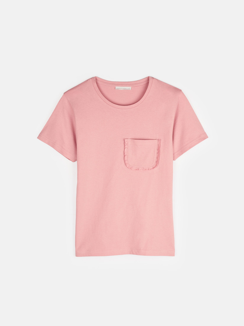 GATE Bavlnené tričko s vreckom