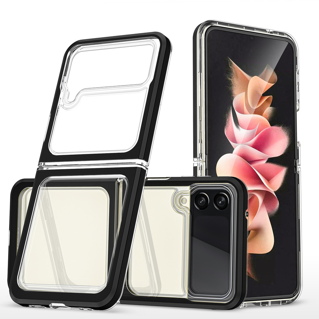 IZMAEL Samsung Galaxy Z Flip4 Hybridné puzdro 3 v 1  KP24605 čierna