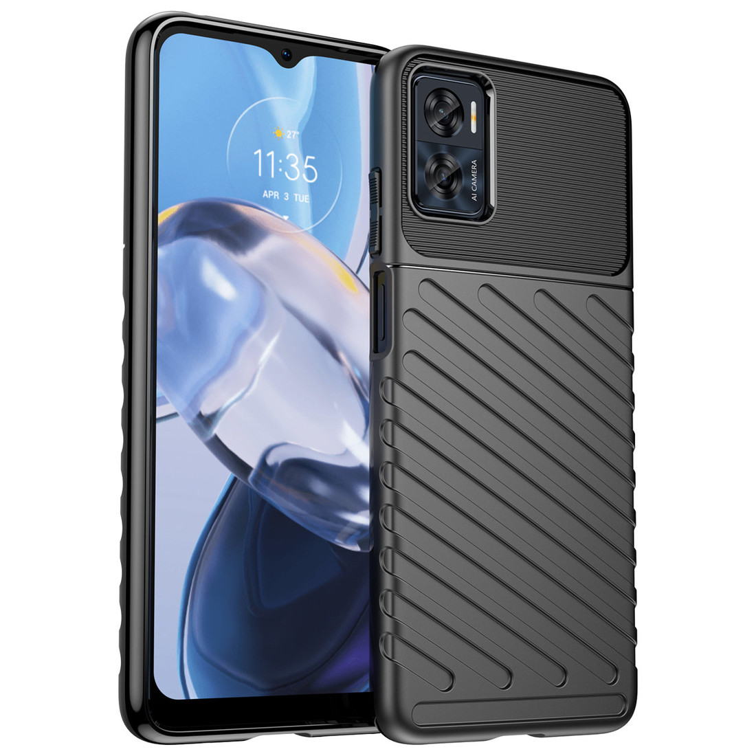 IZMAEL Motorola Moto E32 Odolné puzdro Thunder  KP24745 čierna