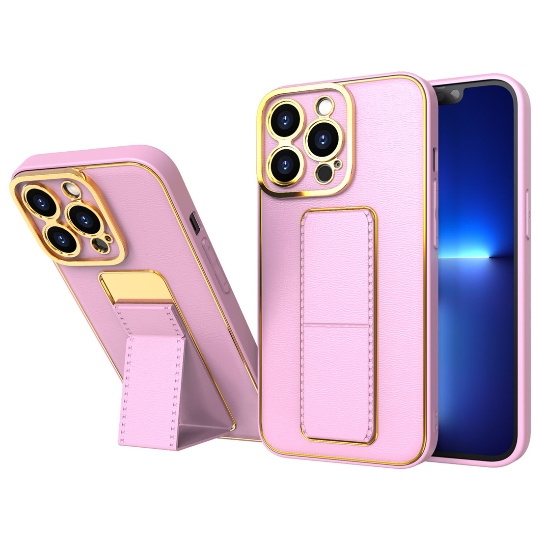 IZMAEL Apple iPhone 12 Pro Luxury kickstand puzdro  KP24805 ružová