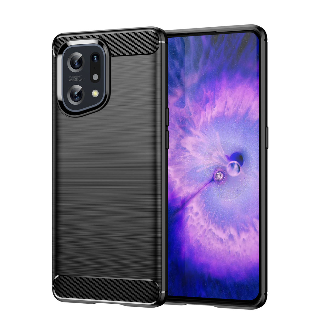 IZMAEL Oppo Find X5 Puzdro Carbon Bush TPU  KP24855 čierna