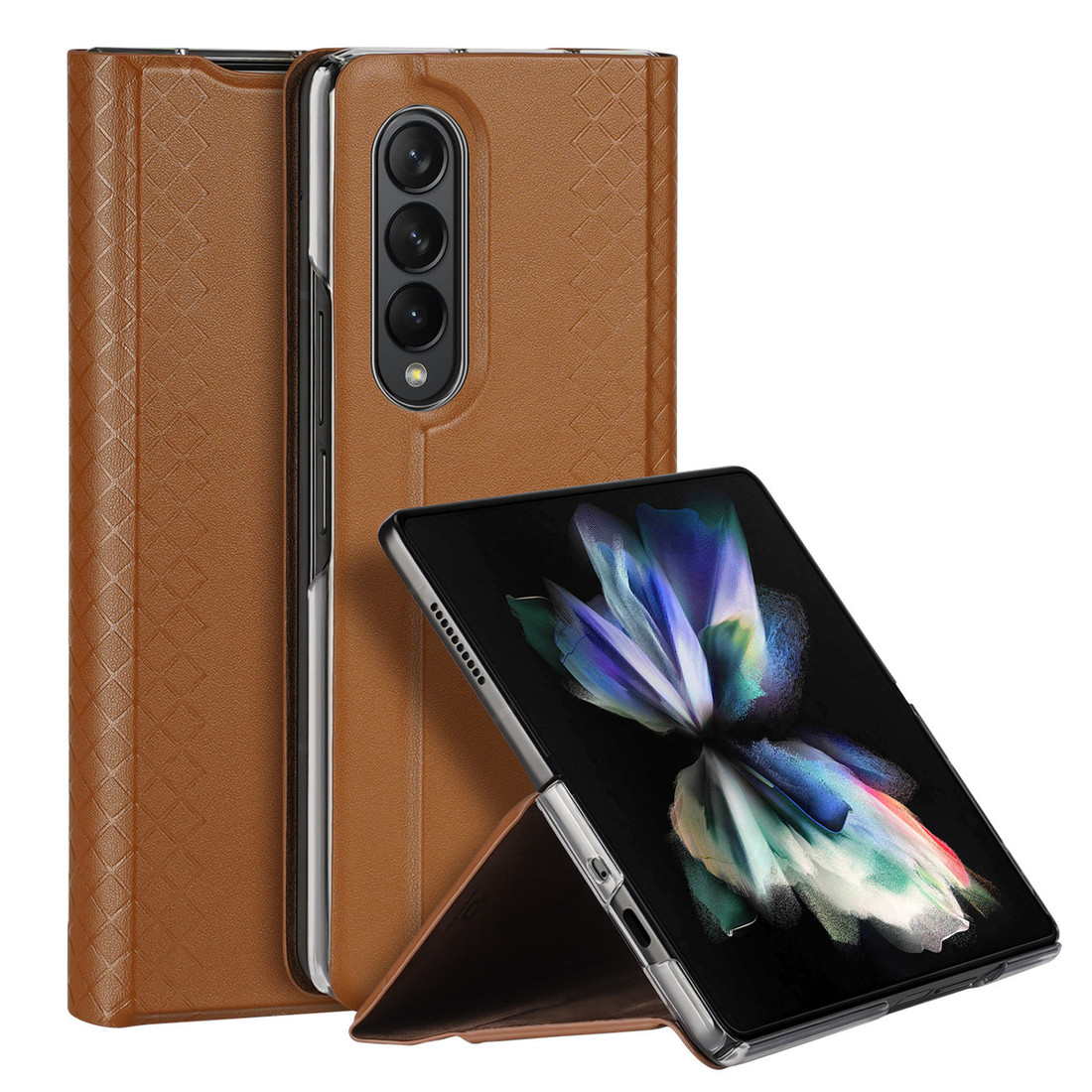 DUX DUCIS Samsung Galaxy Z Fold 3 Dux Ducis Bril knížkové puzdro Samsung Galaxy Z Fold 3  KP25048 hnedá