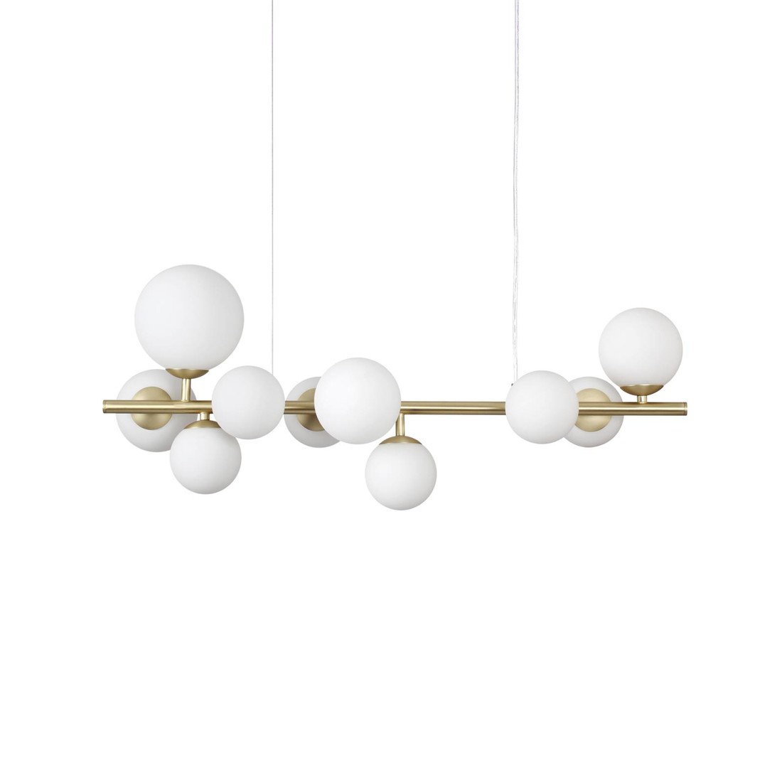 Ideal Lux Perlage svietidlo 81 cm mosadz/biela