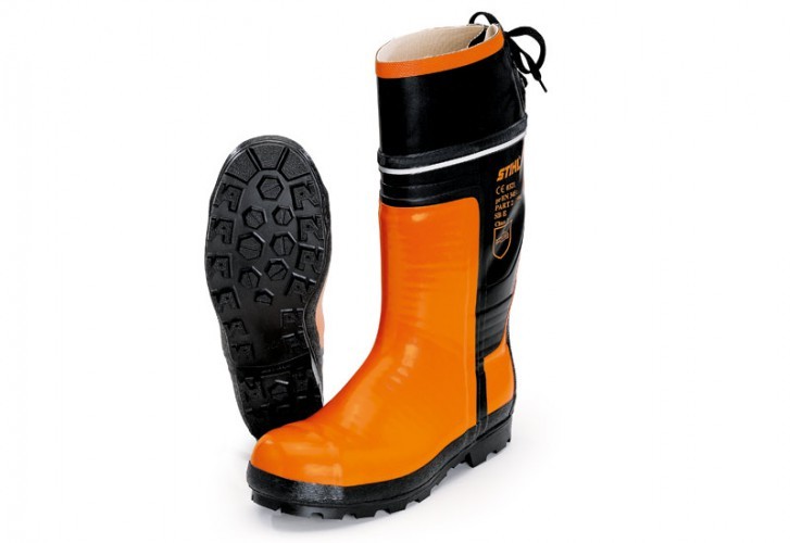 STIHL Gumené čižmy SPECIAL, pre prácu s motorovou pílou, farba čierno - oranžová 42