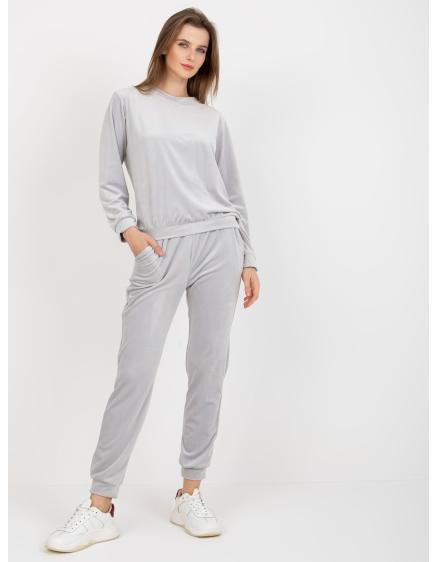 Dámsky komplet s nohavicami Brenda RUE PARIS svetlo šedý
