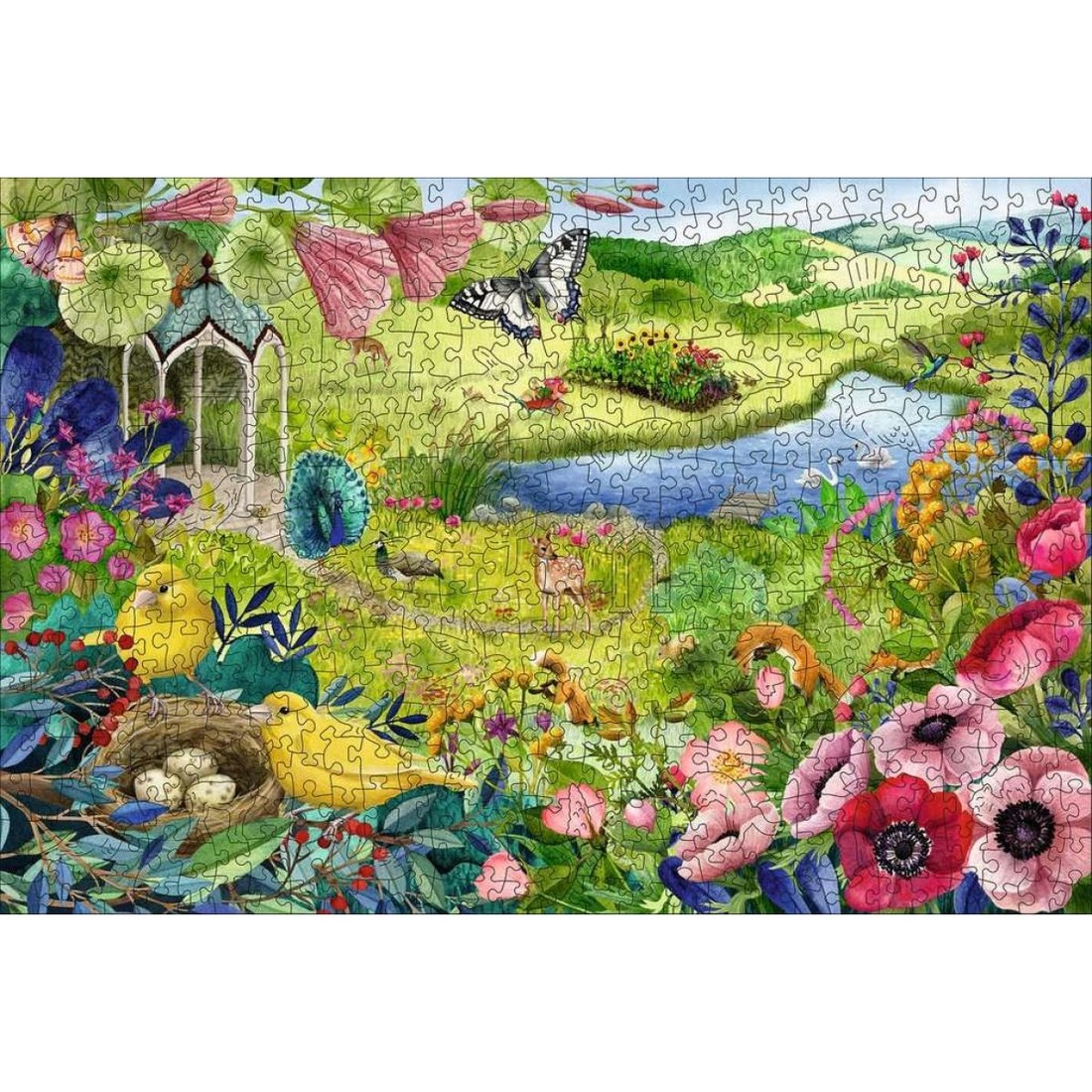 Ravensburger Drevené puzzle Divoká záhrada 500 dielikov