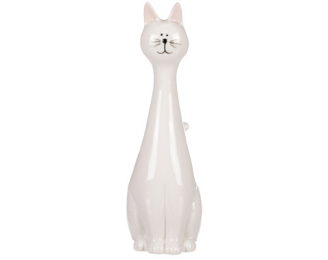 Dekoračná soška Biela mačka, 23 cm%