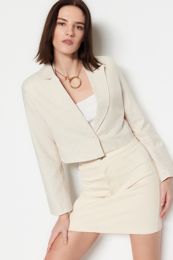 Trendyol Blazer - Gray - Regular fit
