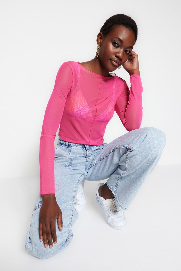 Trendyol Blouse - Pink - Slim fit