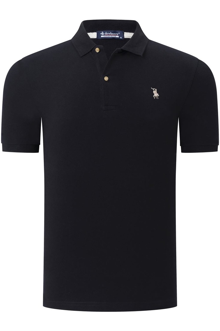 T8561 DEWBERRY MENS TSHIRT-PLAIN BLACK