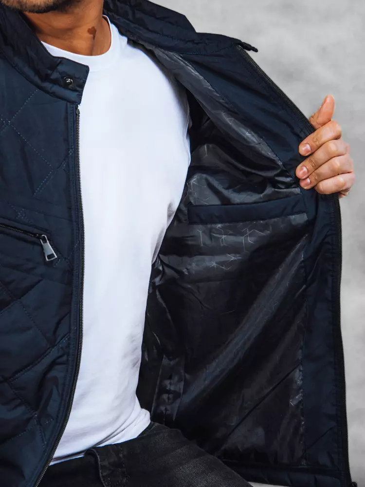 Dstreet Dark Blue Quilted Men's Jacket