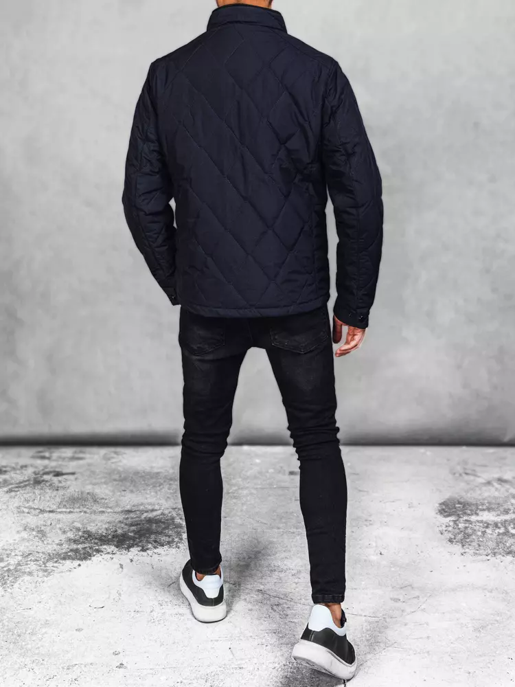 Dstreet Dark Blue Quilted Men's Transition Jacket