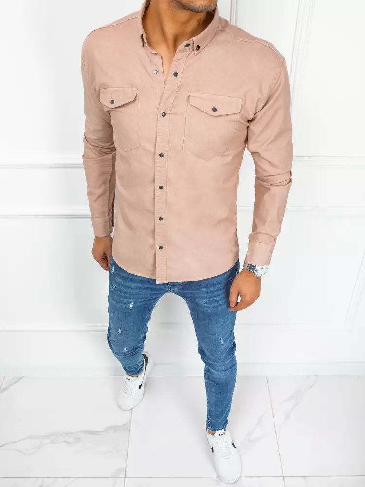 Men's Denim Shirt pink Dstreet