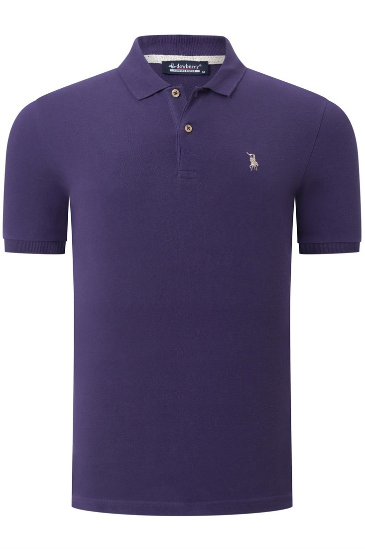 T8561 DEWBERRY MENS TSHIRT-PLAIN PURPLE