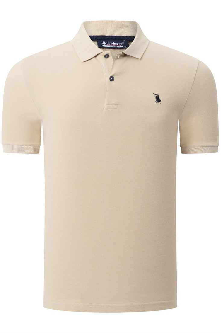 T8561 DEWBERRY MENS TSHIRT-STRAIGHT BEIGE