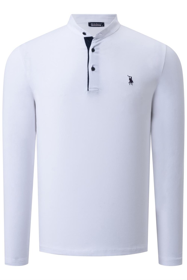 V4009 DEWBERRY MENS SWEATSHIRT-PLAIN WHITE