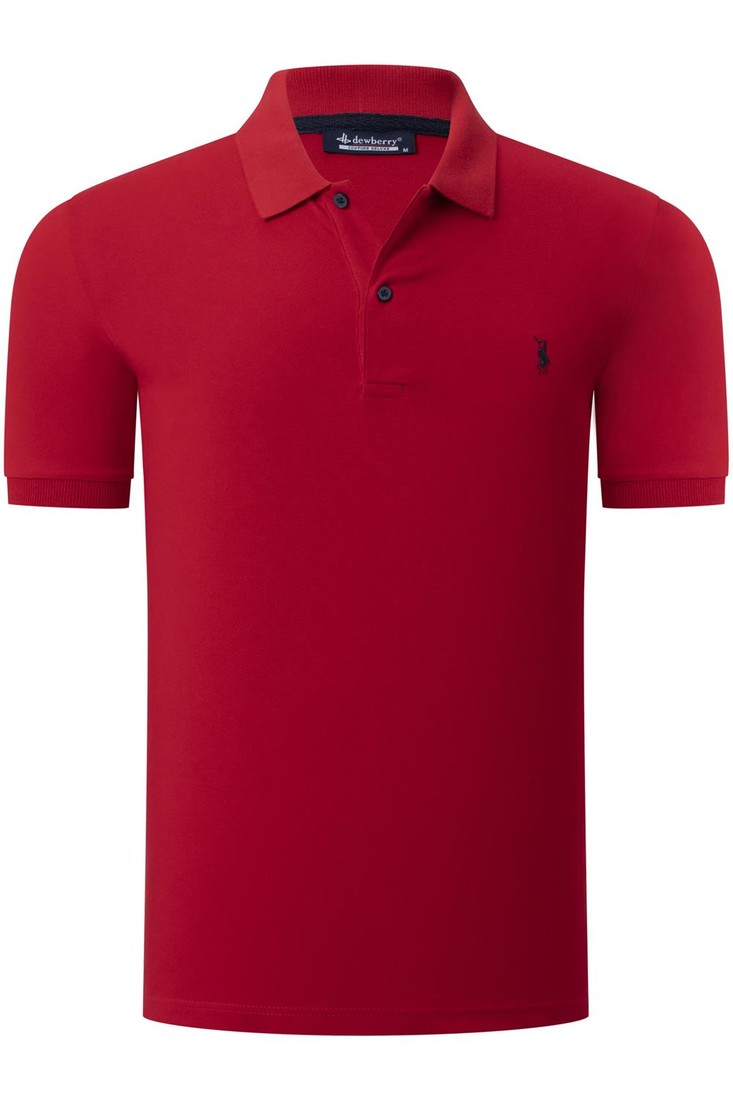 T8561 DEWBERRY MENS TSHIRT-PLAIN RED
